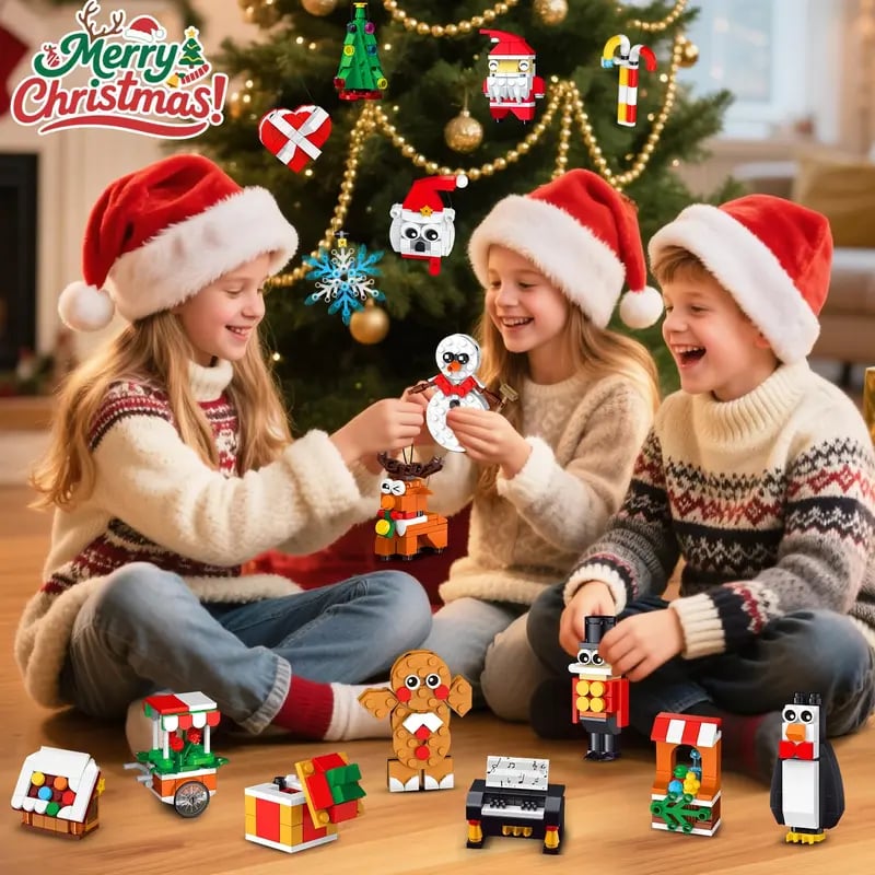 CraftVent | 24 Dages Jule Countdown Ornament Byggesæt Adventskalender