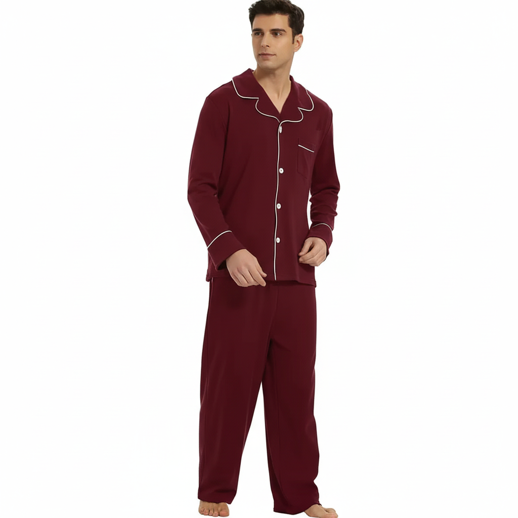 Herre Pyjamas Sæt Klassisk Stil