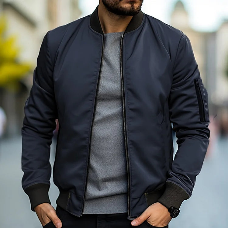 Linus Blouson til Mænd – Letvægts efterårs streetwear med opretstående krave