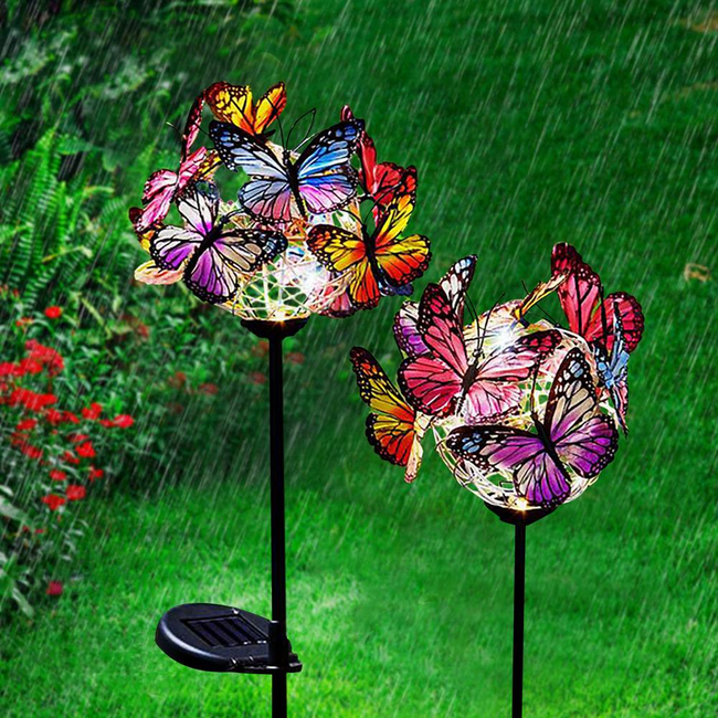 LumaFlutter - Solar Butterfly Stake Lights for en magisk haveglød