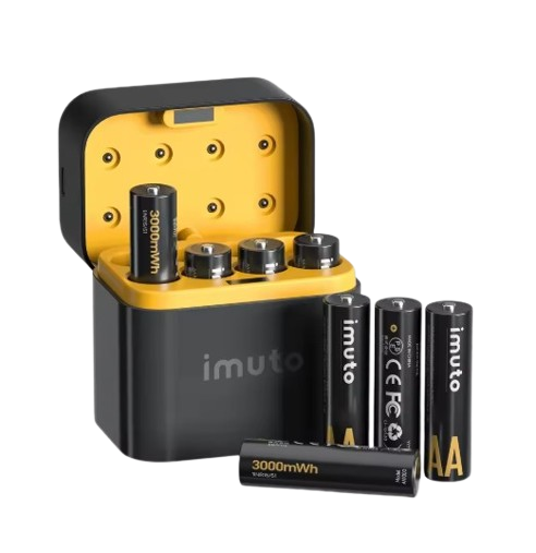 PowerCharge 8-Slots Hurtig Batterilader | Meget Effektiv Opladning af 1,5V Lithium AA Batterier-zarada.dk