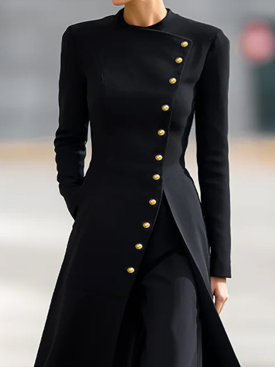 Elegant Lang Blazer Og Bukser Sæt