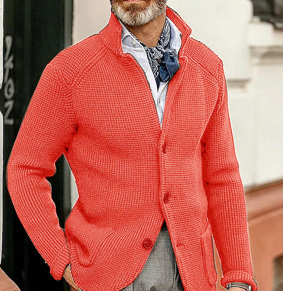 Edward Blazer Herre Vintage – Elegant Ståkrave, Lange Ærmer & Tidløst Design