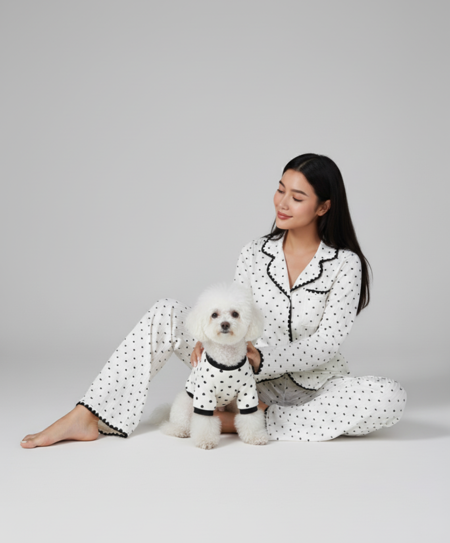 MamaPaws | Matchende Mama og Hund Pyjamasæt