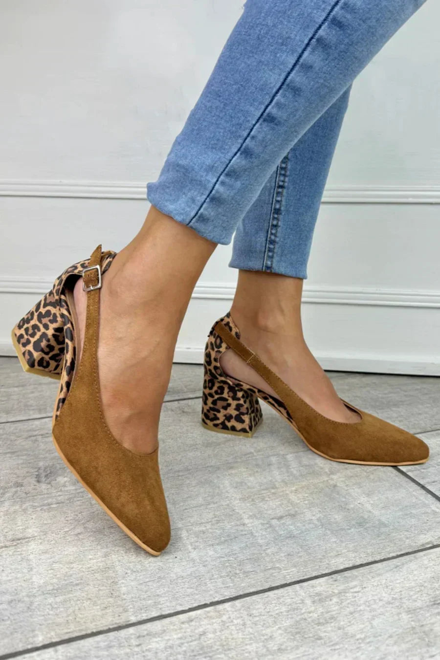 LEOPARDPRINT HÆLE SLINGBACKS