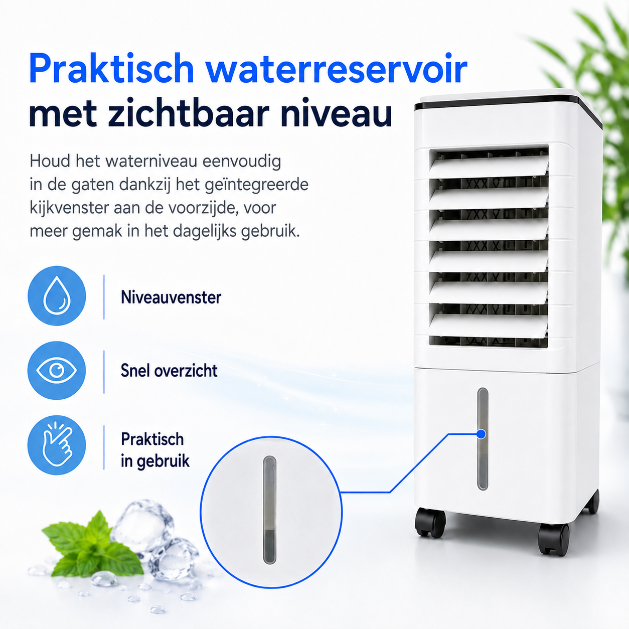 Bærbar Rammeløs Aircooler til Hjem & Kontor
