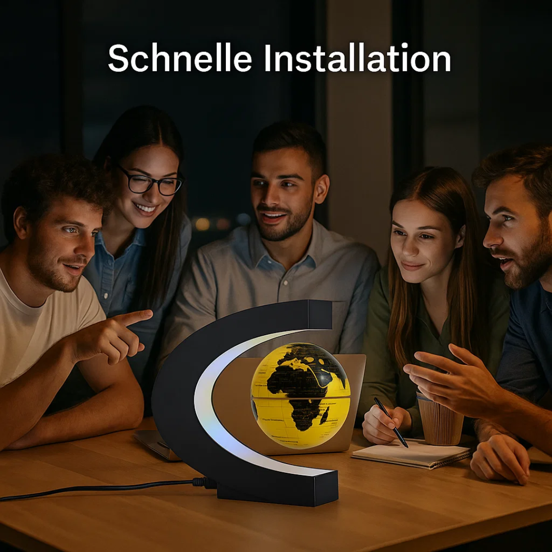 AstroGlobe LED Verdensbold – Svævende Globe Lampe med Magnetisk Ophæng