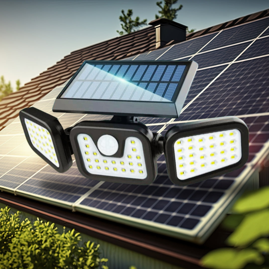 SunGuard Tre-dobbelt LED Solvæglampe | Lys op i dit udendørsområde med smart effektivitet-zarada.dk