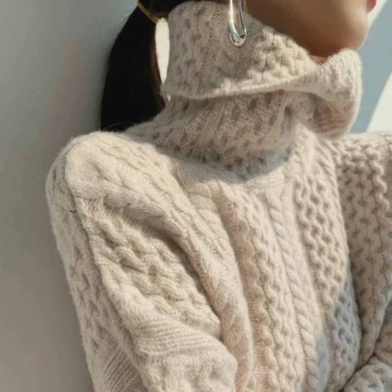Camille Cashmere Sweater Kvinder – Blød Turtleneck, Luksus 100% Cashmere & Elegant Stil
