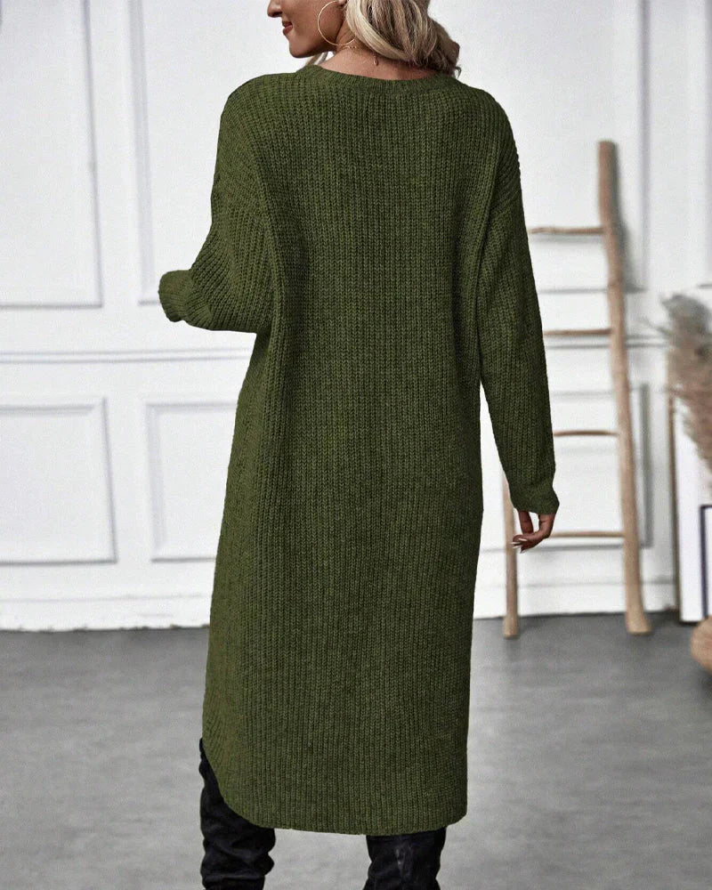 Sylvia Pull Kvinde – Lang Elegant & Komfortabel Sweater til Chic Hverdaglook