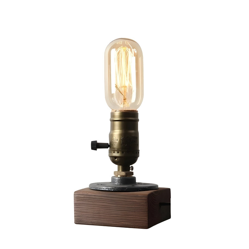 AntiqueGlow - Industriel bordlampe med vintage-eksponerede pærer
