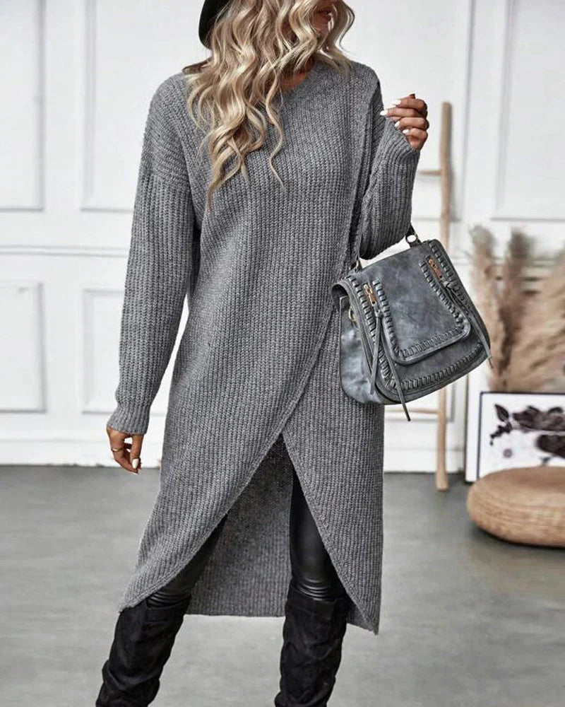 Sylvia Pull Kvinde – Lang Elegant & Komfortabel Sweater til Chic Hverdaglook
