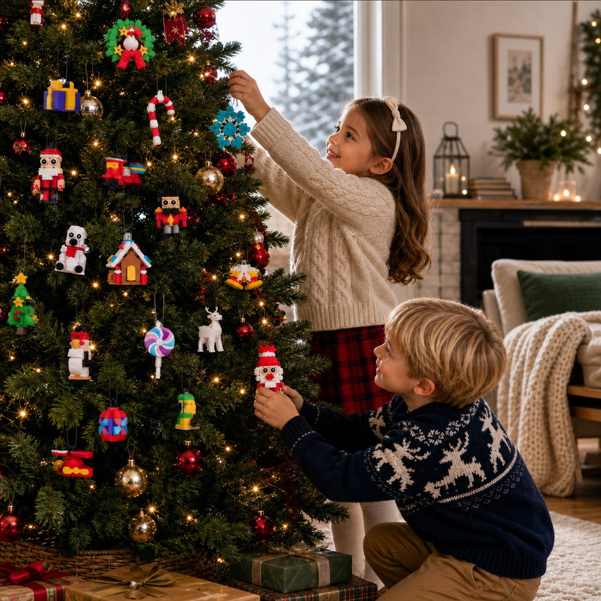 Julbyggblockens adventskalender – 24 juldekorationer