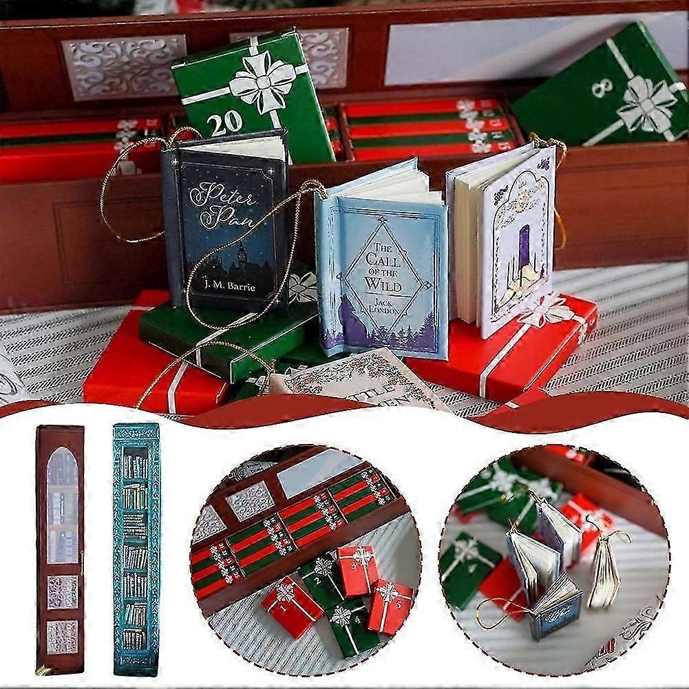 BookNest | Mini Bog Ornament Adventskalender 2025 til litteraturelskere med 24 julegaver