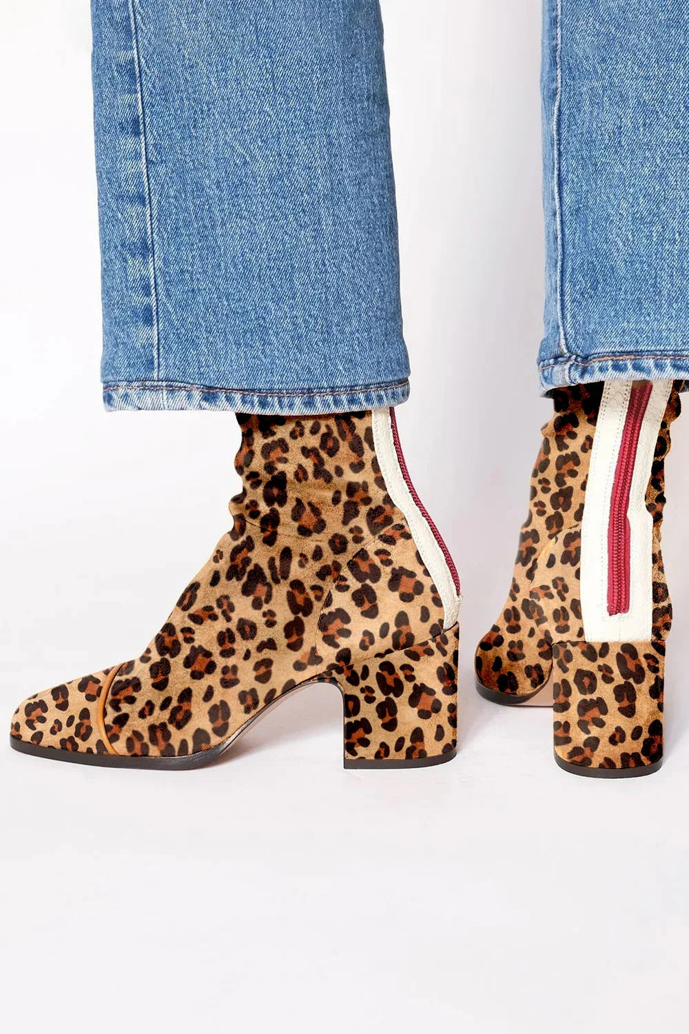 MID-HEEL PRINTED ANKELBOOT