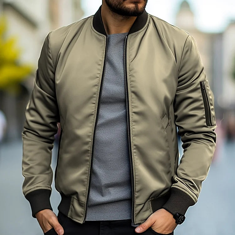 Linus Blouson til Mænd – Letvægts efterårs streetwear med opretstående krave