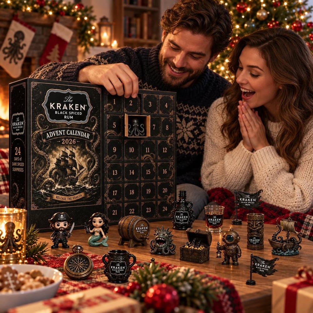 Kraken Rum Advent Calendar – 24-Day Mini Bottle Christmas Countdown