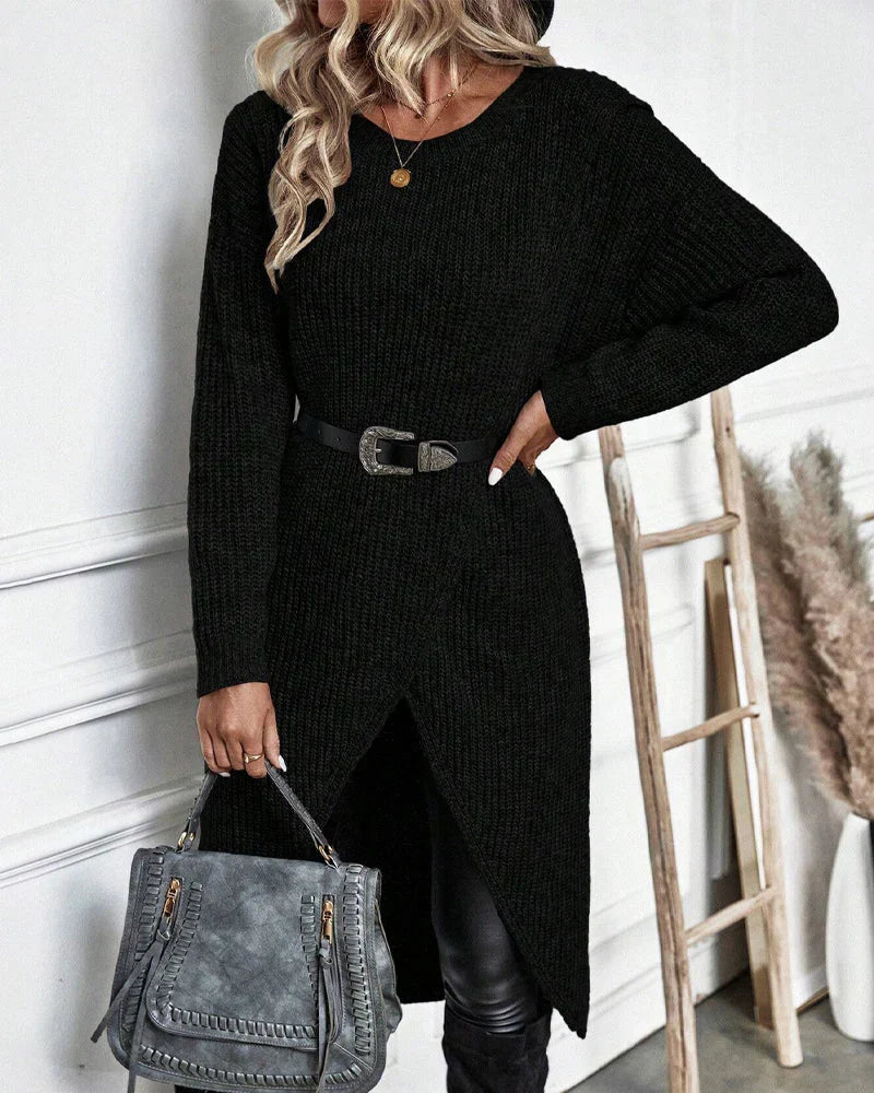 Sylvia Pull Kvinde – Lang Elegant & Komfortabel Sweater til Chic Hverdaglook