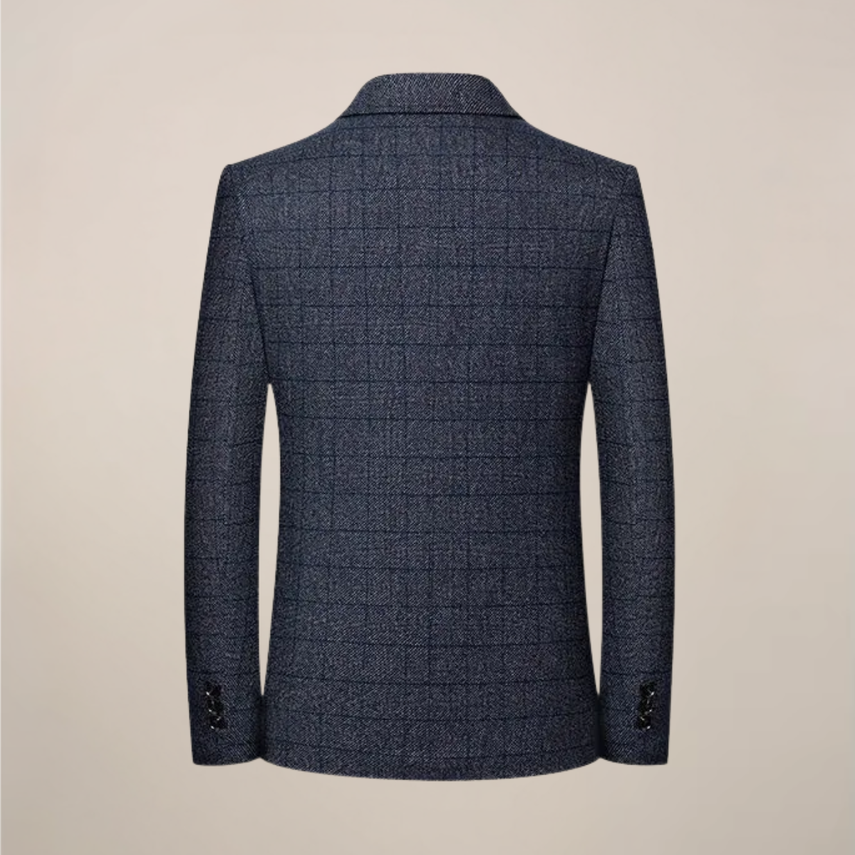 Herre Slim Fit Ternet Blazer – Vintage Check Skræddersyet Jakke