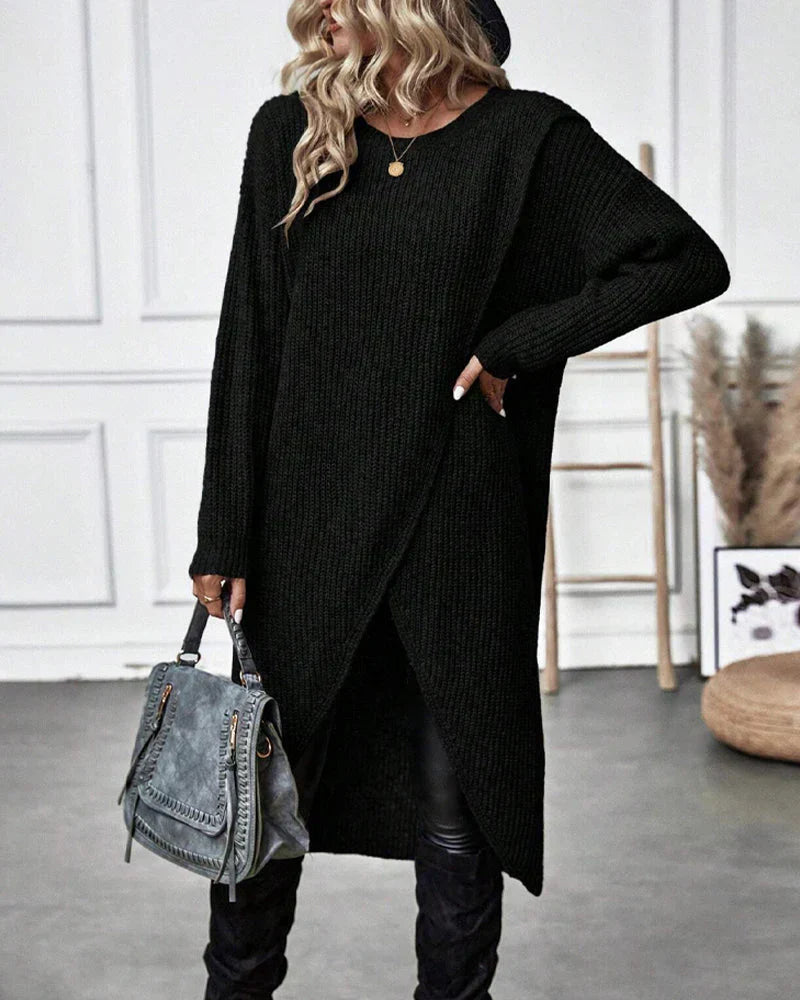 Sylvia Pull Kvinde – Lang Elegant & Komfortabel Sweater til Chic Hverdaglook