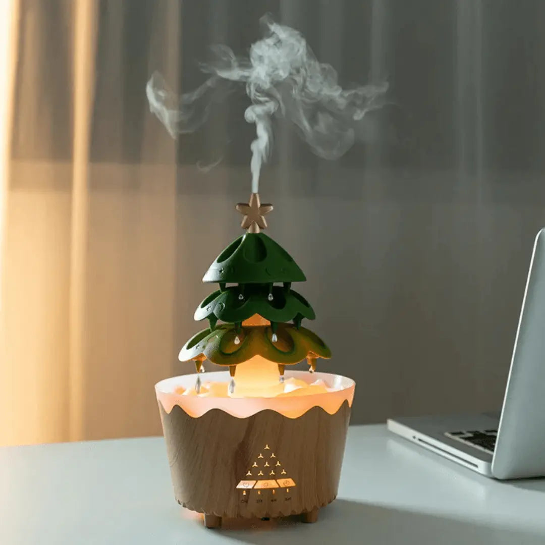 AromaBoom Jule Diffuser – Ultralyd Luftfugter med LED og USB