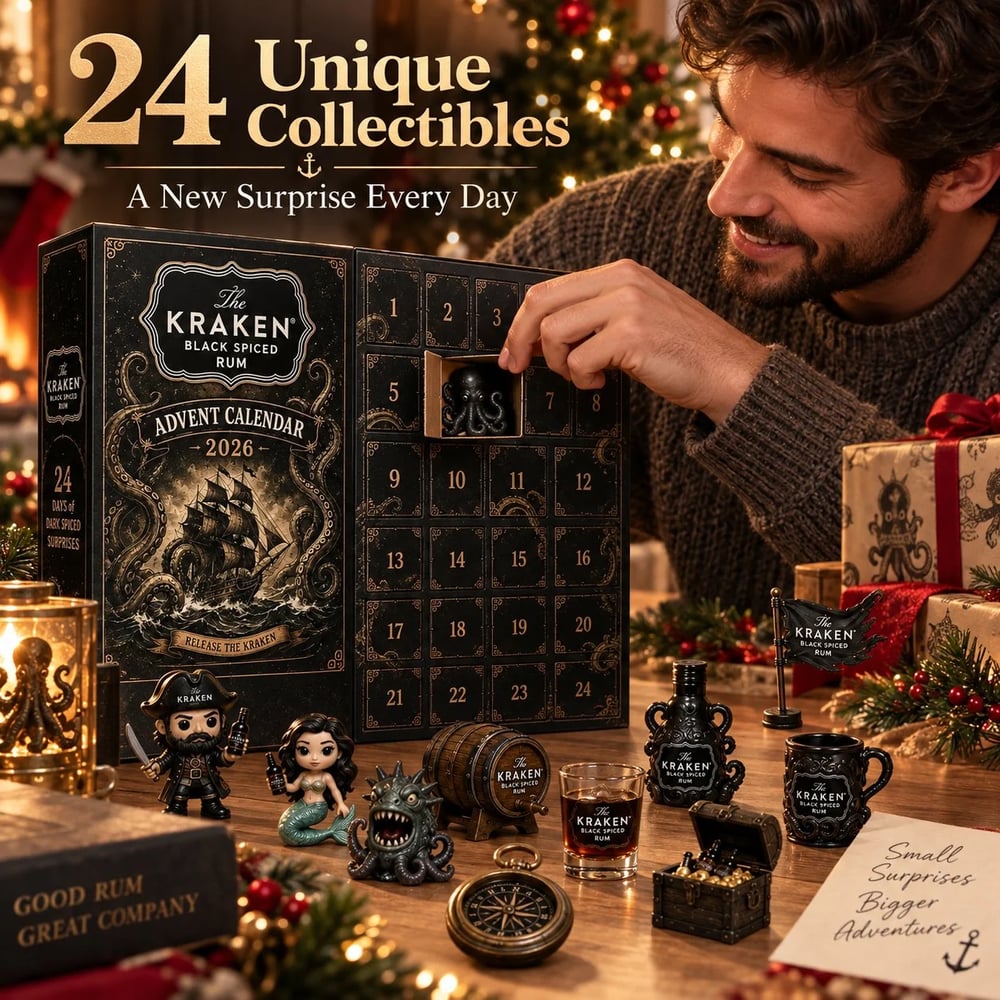 Kraken Rum Advent Calendar – 24-Day Mini Bottle Christmas Countdown