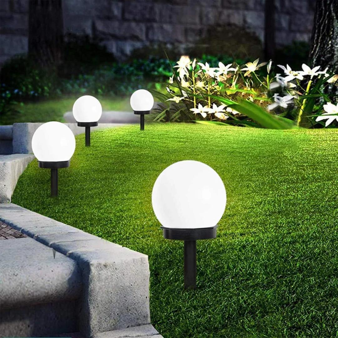 3 Stykker Vandtæt LED Solbol Havebelysning - SunLuxe Orbs