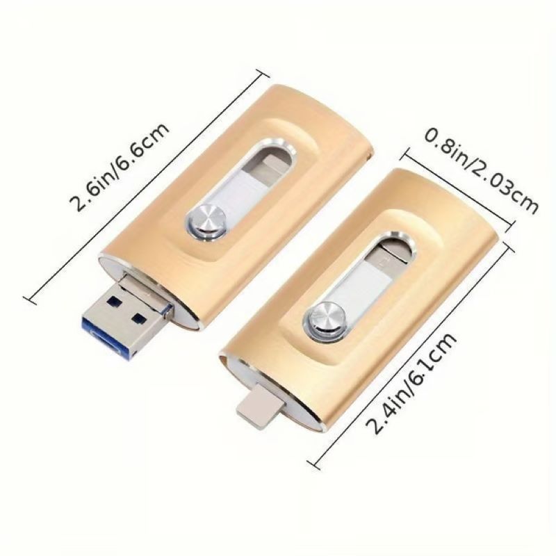 3-i-1 USB-flashdrev til Mobiltelefon og Computer