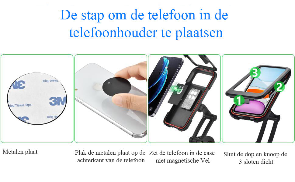 HydroGuard Case | Universel vandtæt telefonholder til cykel eller motorcykel-zarada.dk