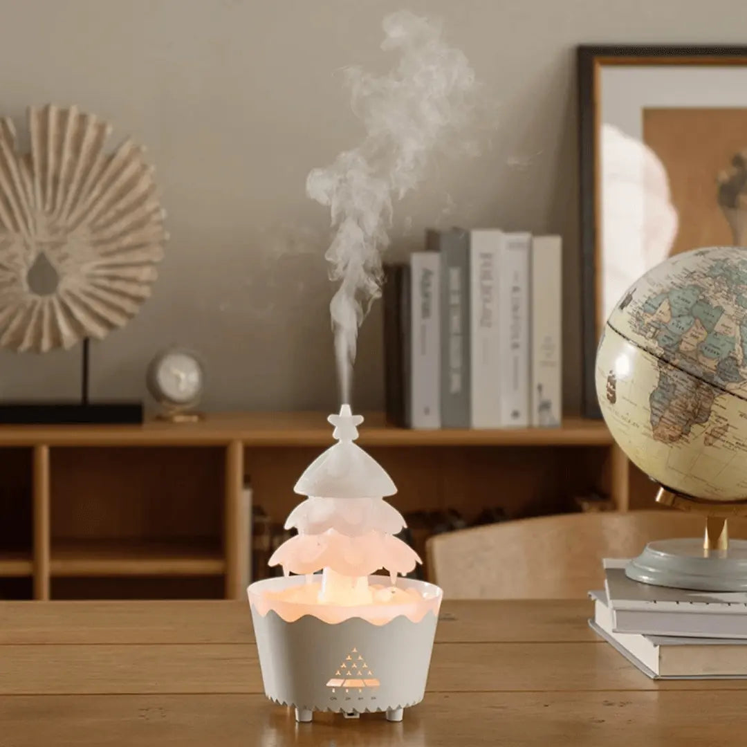 AromaBoom Jule Diffuser – Ultralyd Luftfugter med LED og USB