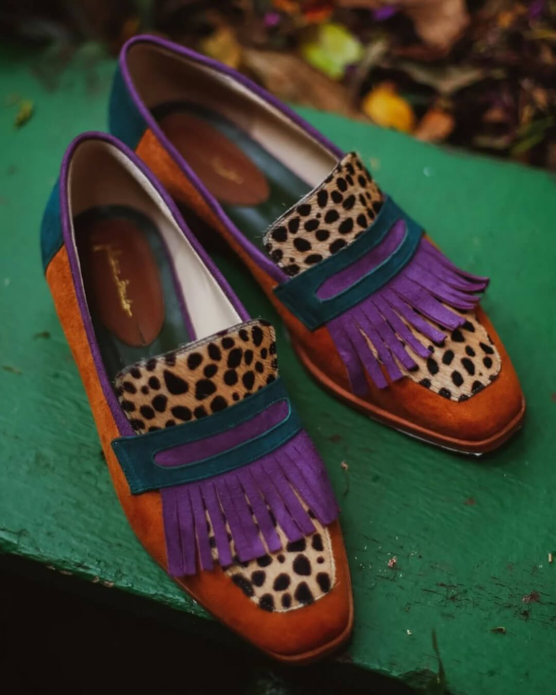 LOAFER MED FRINGE OG DYREPRINT