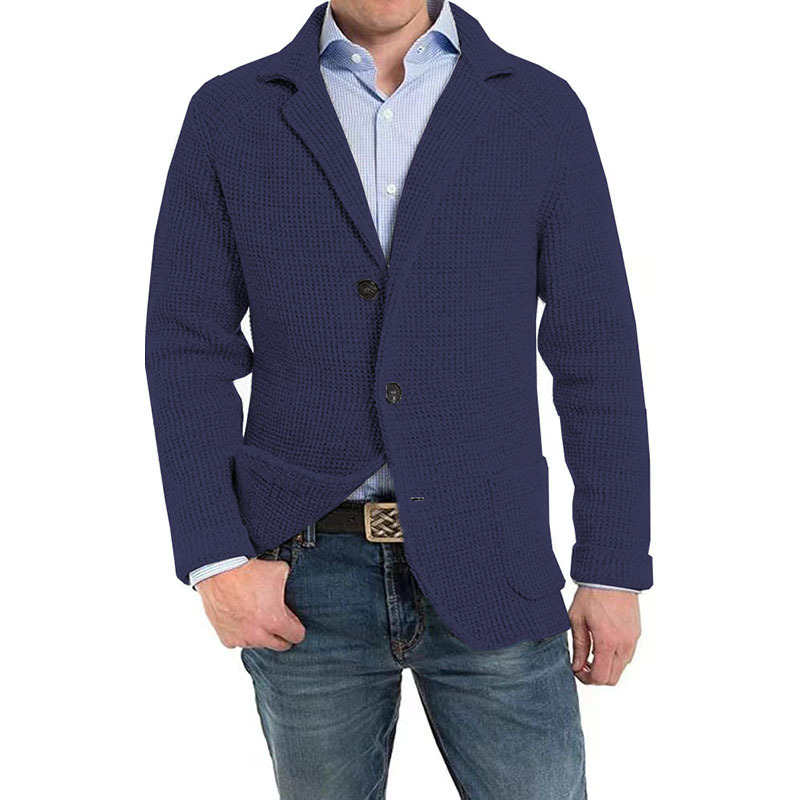 Derek Cardigan Herre – Blød Strik, Regular Fit & Elegant Knaplukning