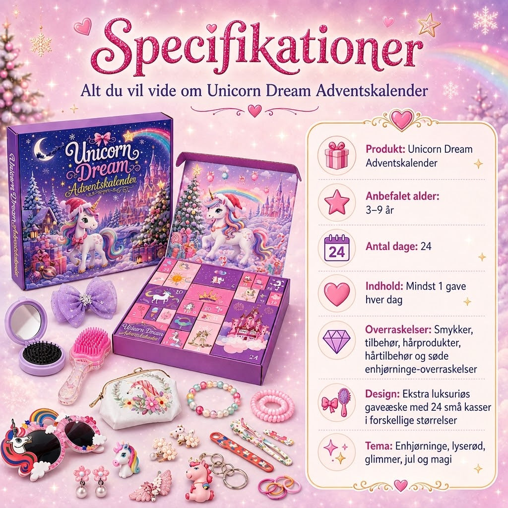 Enhörningsadventskalender 2026 – 24 dagar fyllda med magiska överraskningar