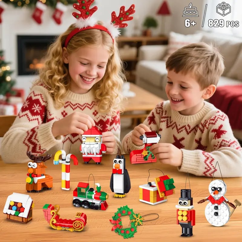 CraftVent | 24 Dages Jule Countdown Ornament Byggesæt Adventskalender