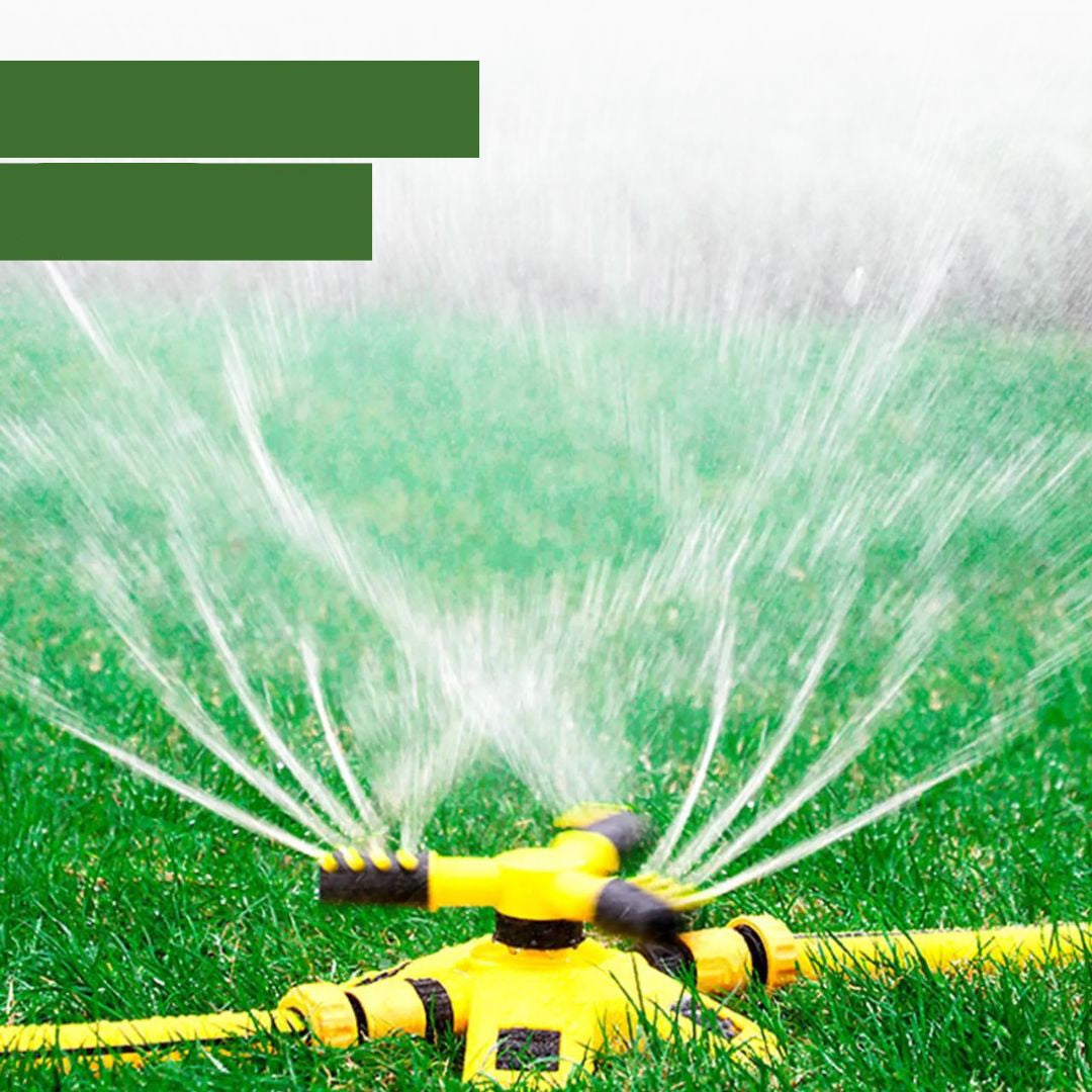 AquaLux 360º Sprinklersystem | Automatisk vandingsløsning med en forstærket 15M slange til optimal havepleje-zarada.dk