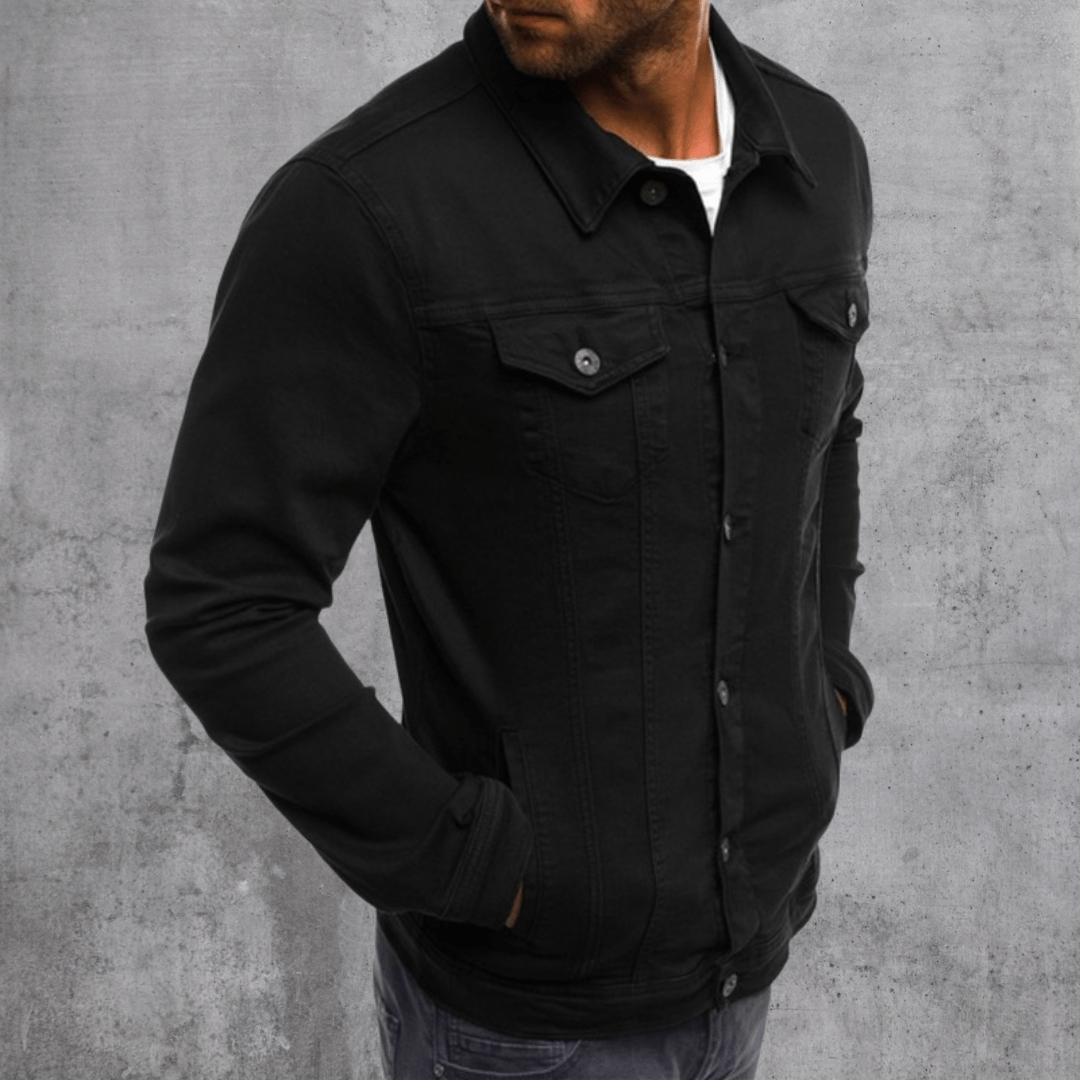 James Jakke i Jean Streetwear Mænd – Slim Fit, Urban Stil med Multi-Lomme Design