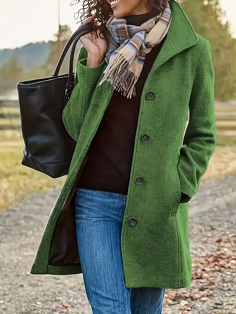 Brianna Frakke Kvinde – Elegant Vinterfrakke med Varm Foring & Feminint Snit