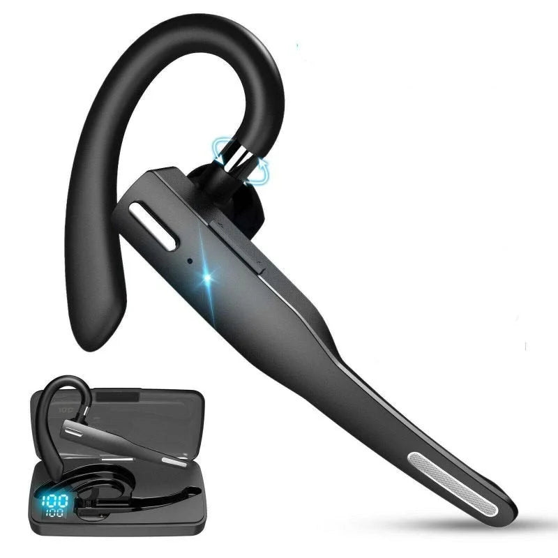 AuricSound Trådløs Bluetooth Headset 5.1 - 48 Timer Spilletid, Dual Mic CVC8.0, IPX7