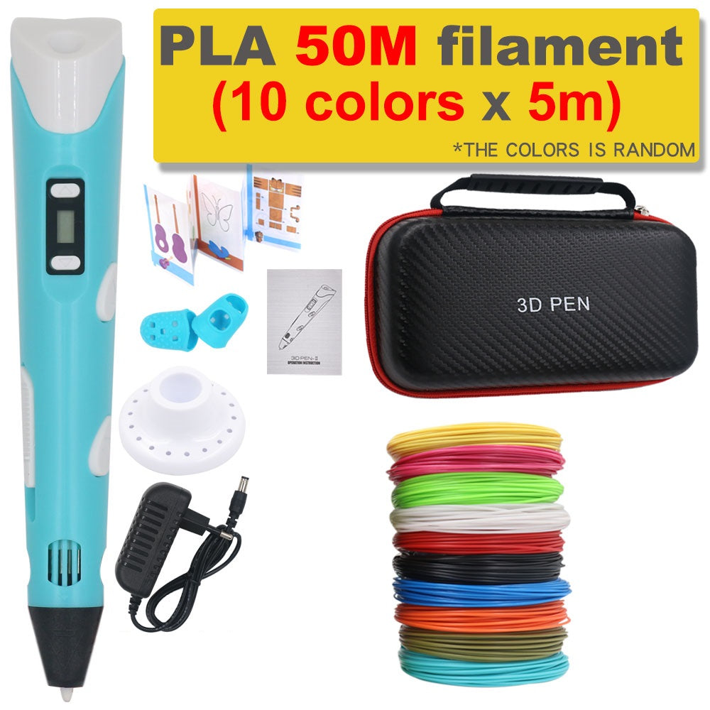 3D-Printpen DIY-tegnerpen med 200M PLA-filament, gave til børn