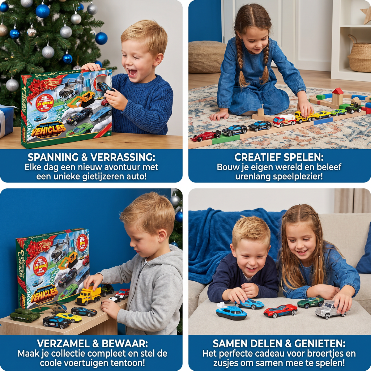 Car Advent Calendar for Children 2026 – 24 Die-Cast Toy Cars