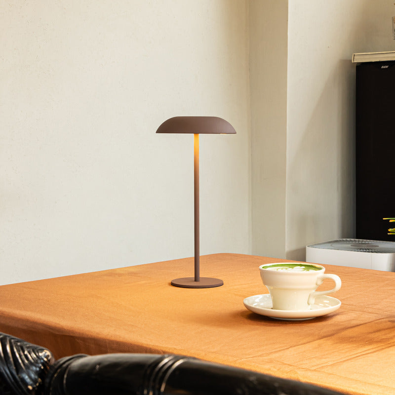 GlowEase - Trådløs LED-bordlampe med touch-kontrol og elegant rundt design