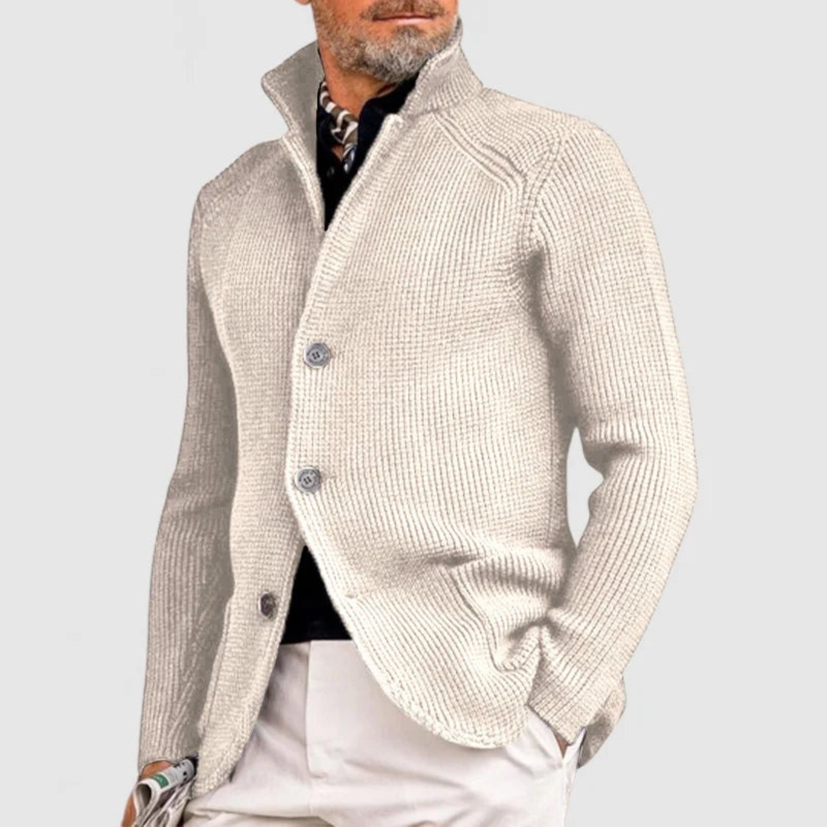 Thom Herrejakke – Alsidig, Komfortabel & Elegant Strik Cardigan til Hverdagsbrug