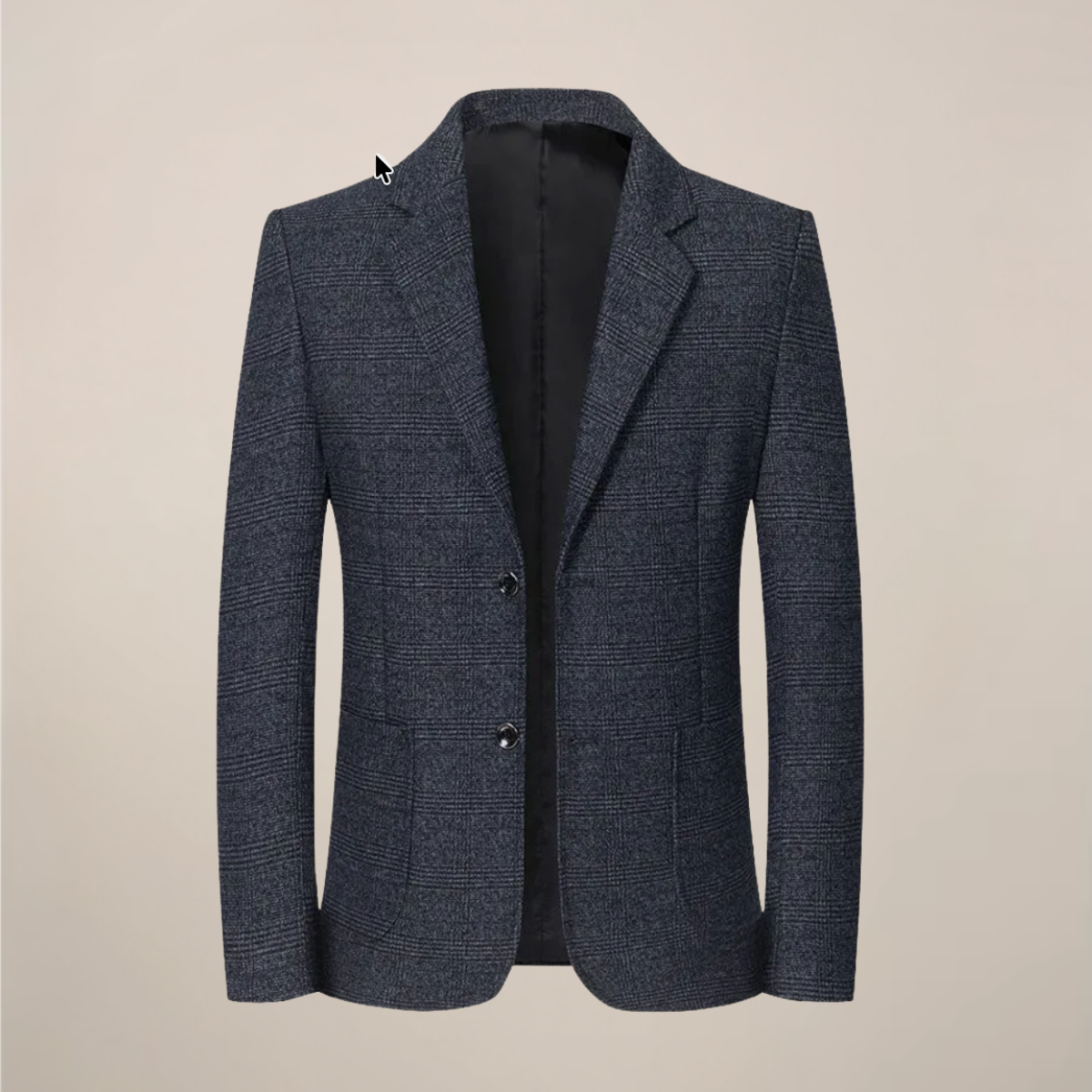 Herre Slim Fit Ternet Blazer – Vintage Check Skræddersyet Jakke