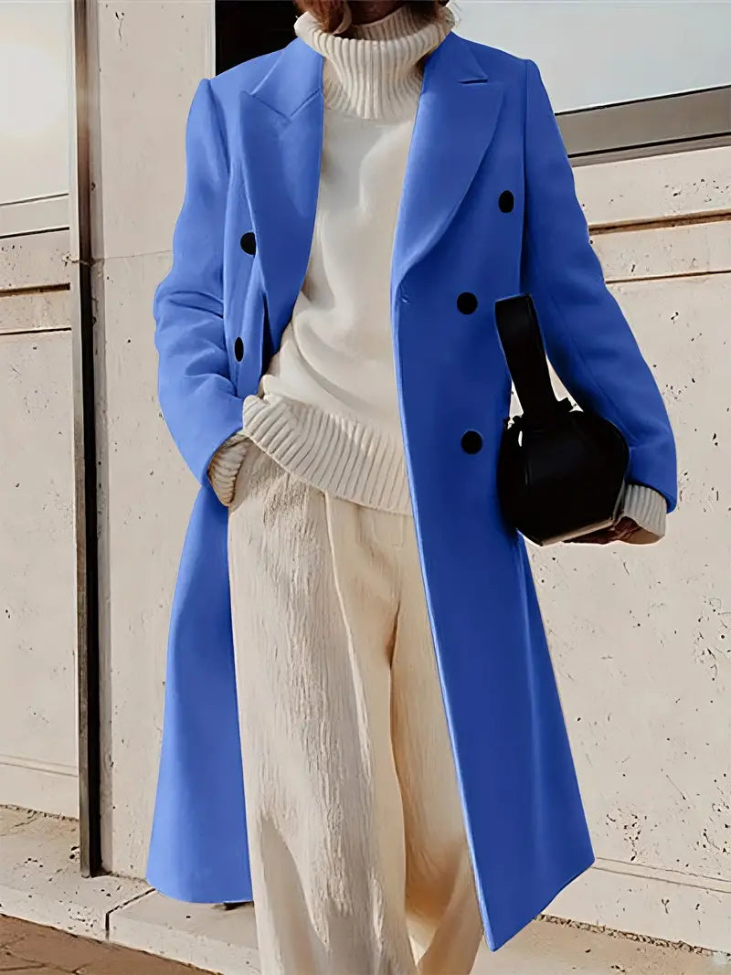 Mariana Manteau Lang Kvinde – Elegant Cashmere Trench med Moderne & Tidløst Snit