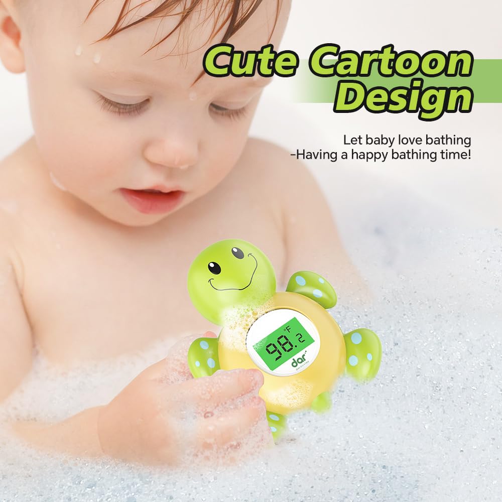 AquaVeilig Baby Badetermometer – Digitalt Display med 3 Farver og Temperaturadvarsel