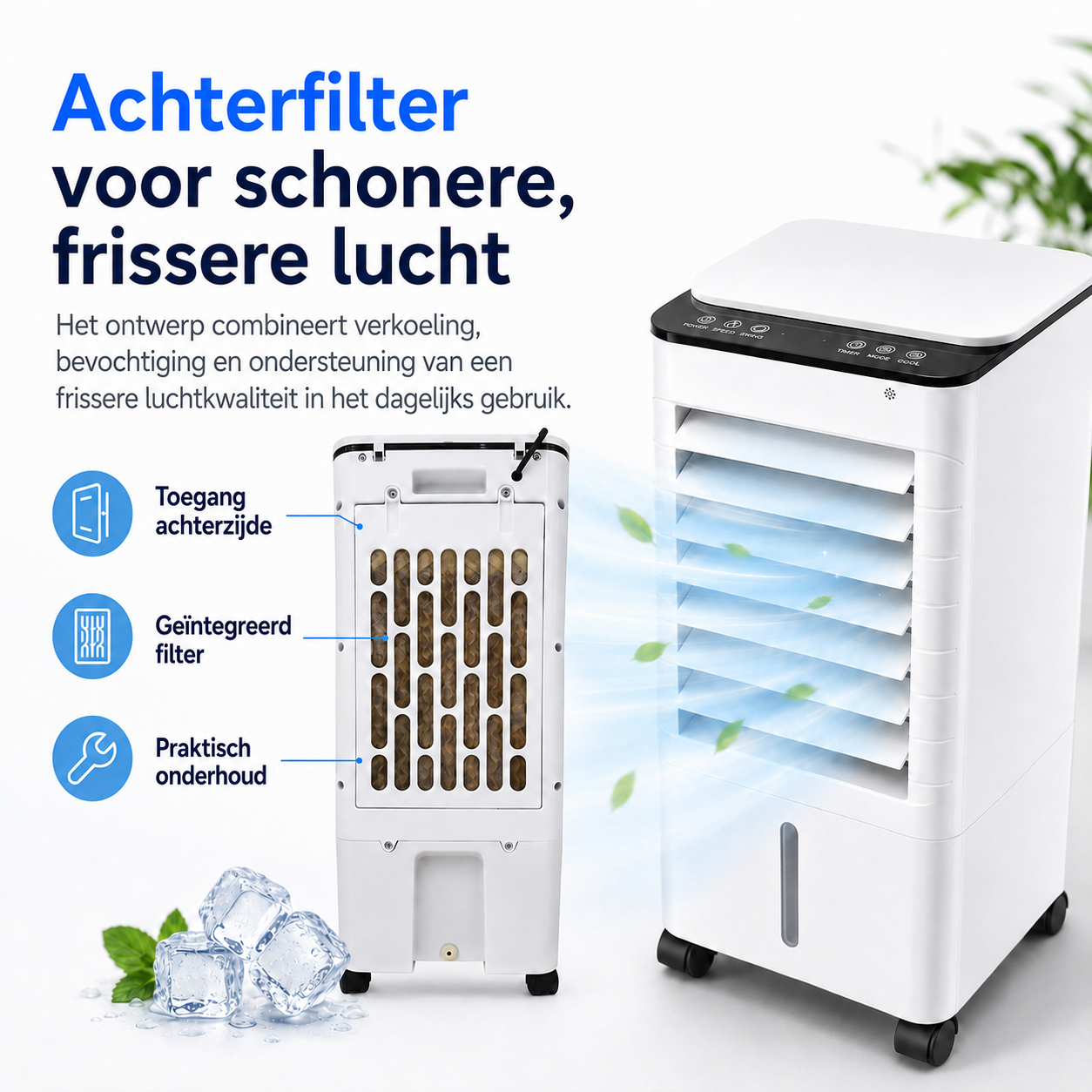 Bærbar Rammeløs Aircooler til Hjem & Kontor