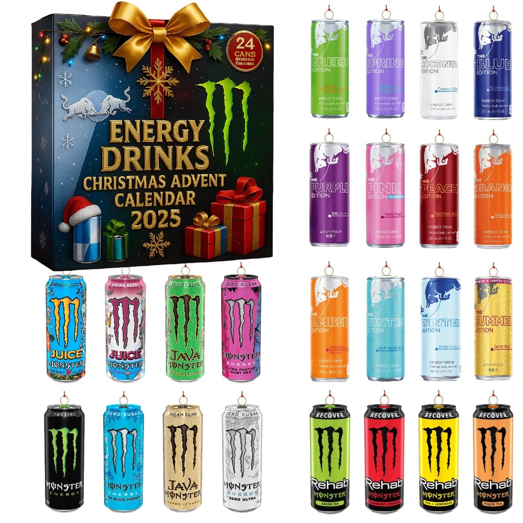 Energidrycksadventskalender 2026 – 24 dagar fulla av överraskningar