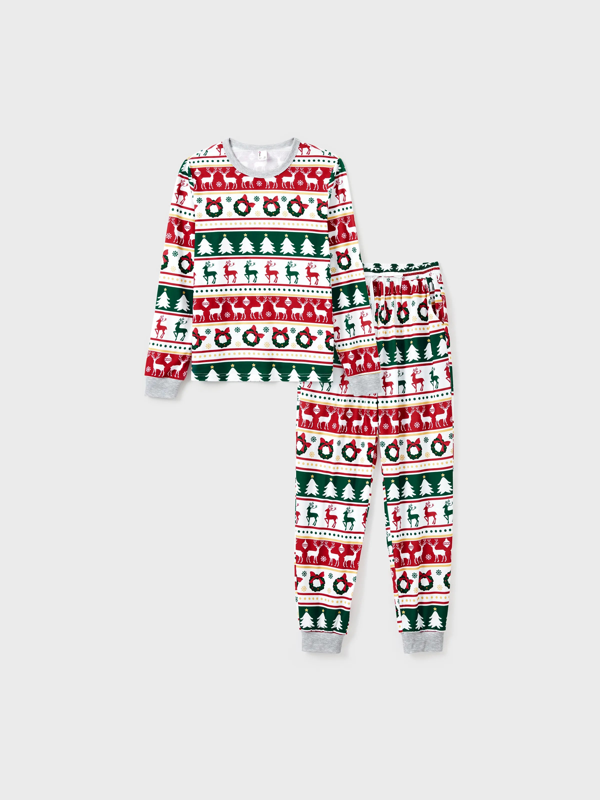 ReindeerJams | Familievenlige julepyjamas med rensdyr- og juletræsmønster samt ColorBlock-sokker