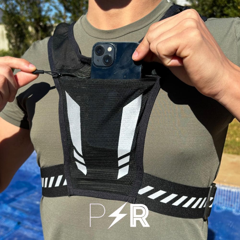 SafeRunGear | Reflekterende vest med telefonholder-zarada.dk