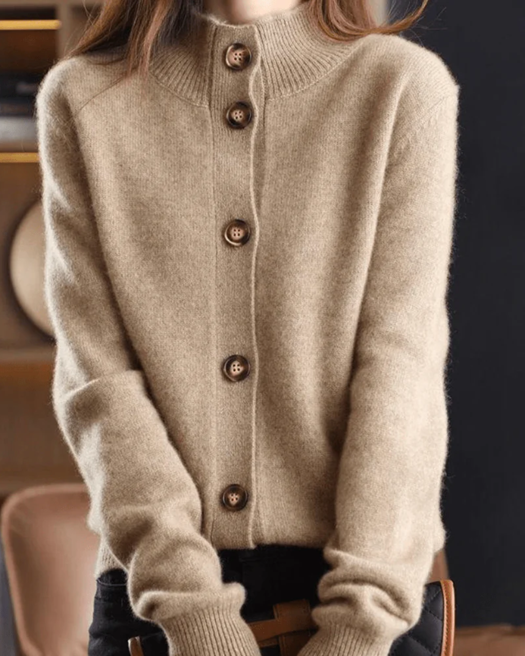 Claire | Retro-Stil Cashmere Cardigan